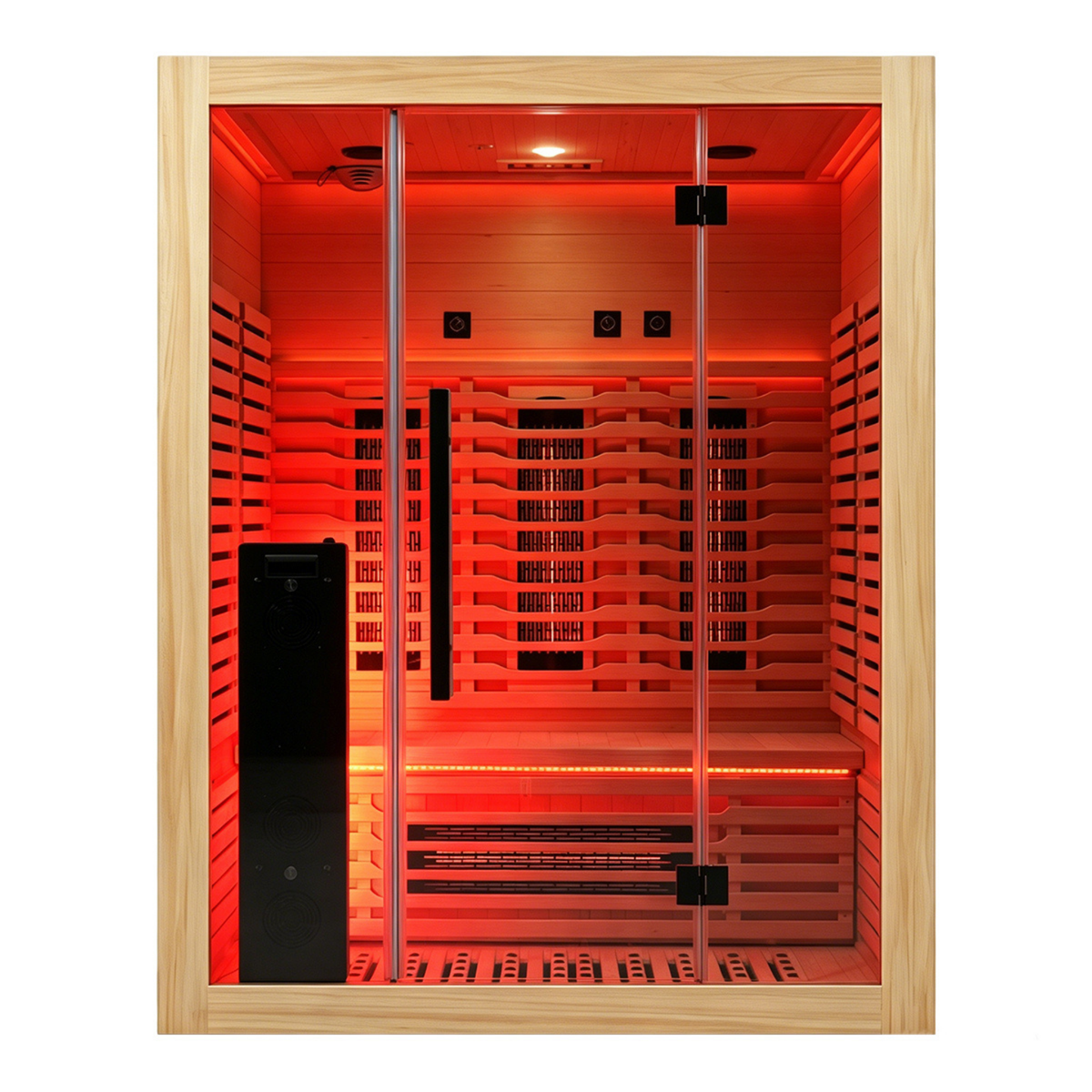 3-Person Full Spectrum Infrared Sauna with Red Light Therapy