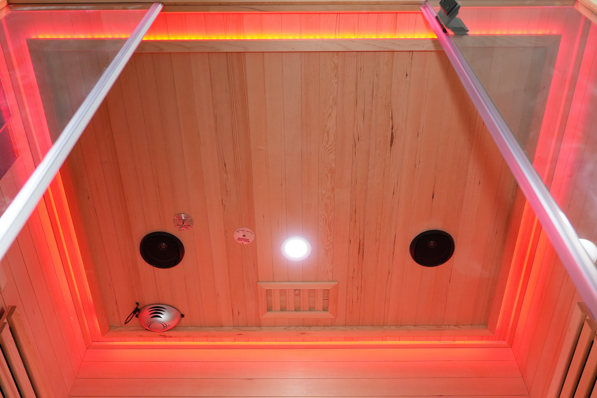 3-Person Full Spectrum Infrared Sauna with Red Light Therapy