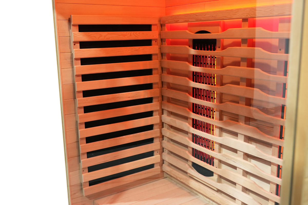 2-Person Full Spectrum Infrared Sauna with Red Light Therapy