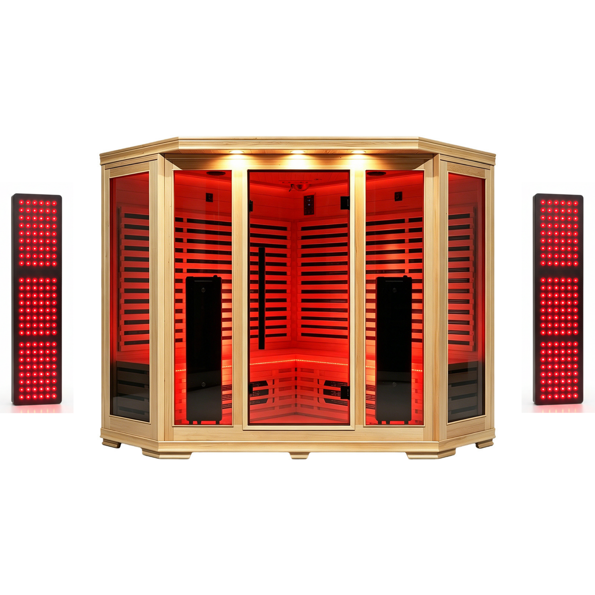 5-Person Full Spectrum Infrared Sauna with Red Light Therapy
