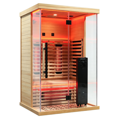 2-Person Full Spectrum Infrared Sauna with Red Light Therapy