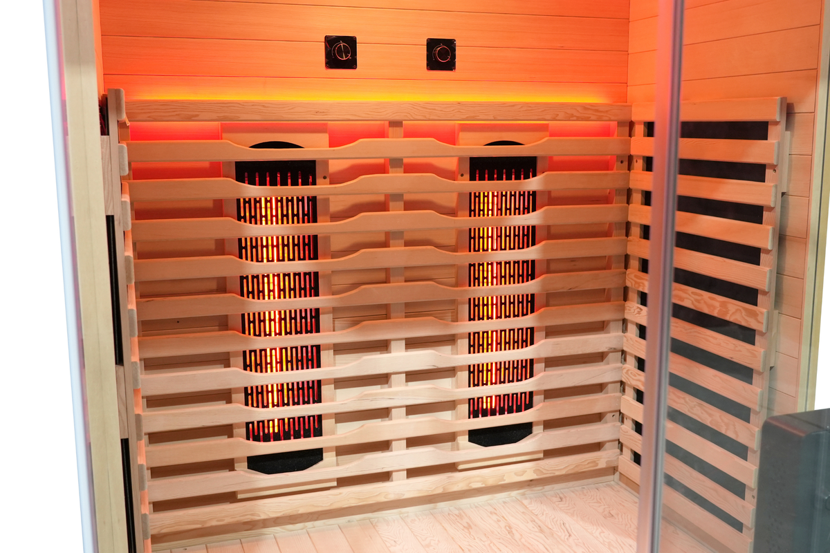 2-Person Full Spectrum Infrared Sauna with Red Light Therapy