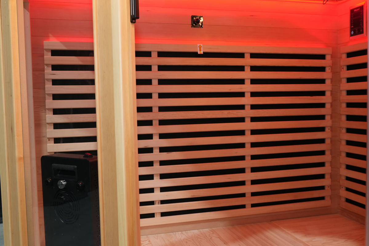 5-Person Full Spectrum Infrared Sauna with Red Light Therapy