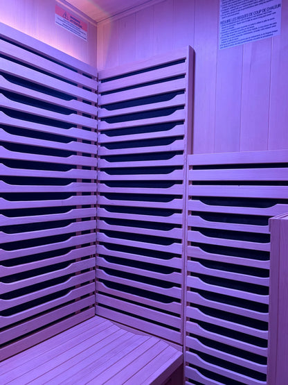 2-Person Full Spectrum Infrared Sauna with Red Glass Heater