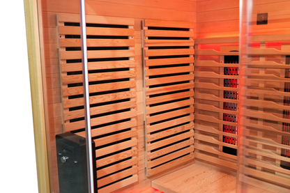 3-Person Full Spectrum Infrared Sauna with Red Light Therapy