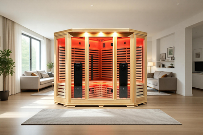 5-Person Full Spectrum Infrared Sauna with Red Light Therapy
