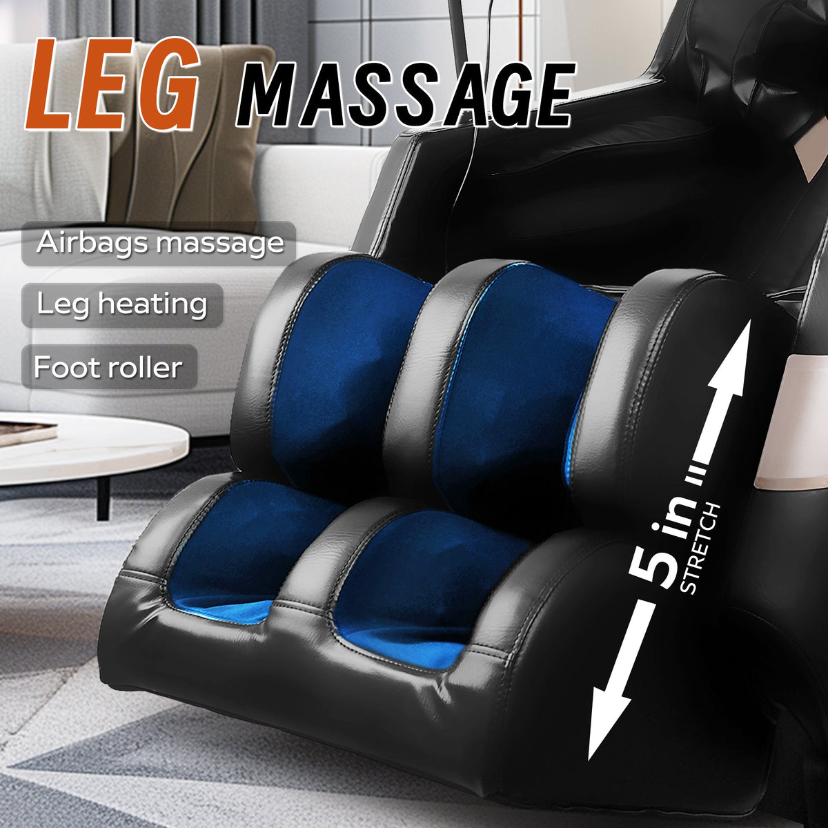 Massage Chair with Zero Gravity Recline and Bluetooth
