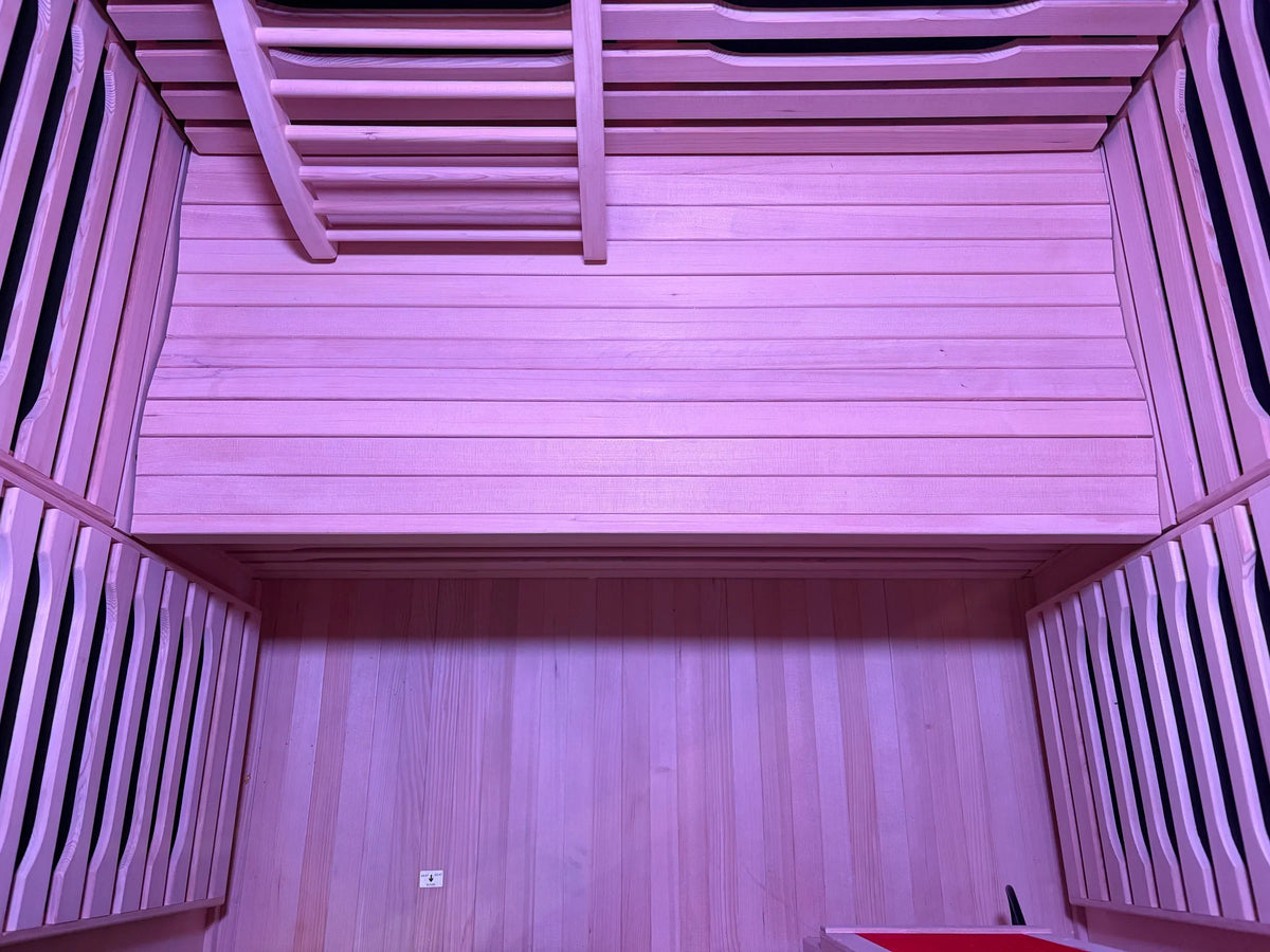 2-Person Full Spectrum Infrared Sauna with Red Glass Heater