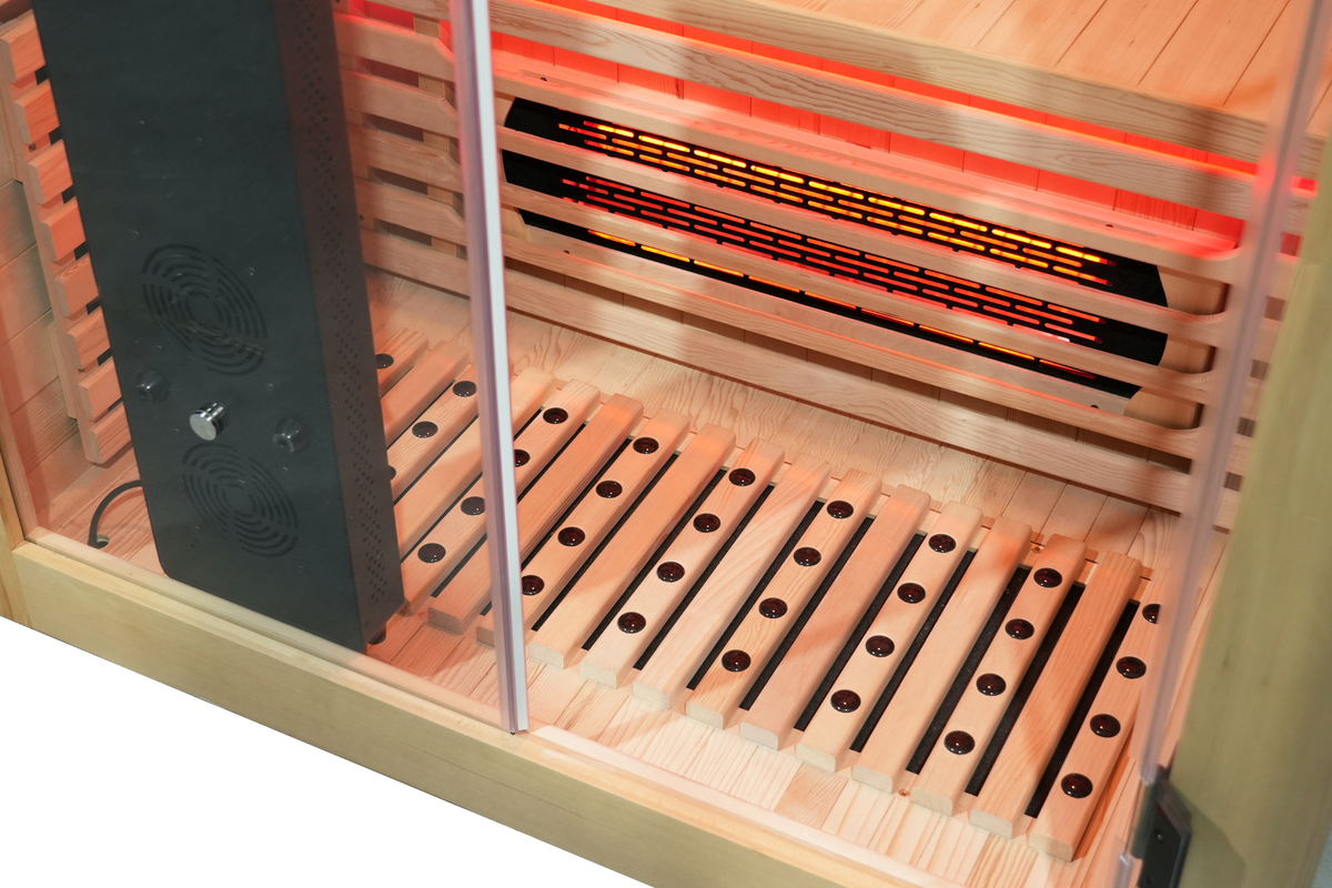2-Person Full Spectrum Infrared Sauna with Red Light Therapy