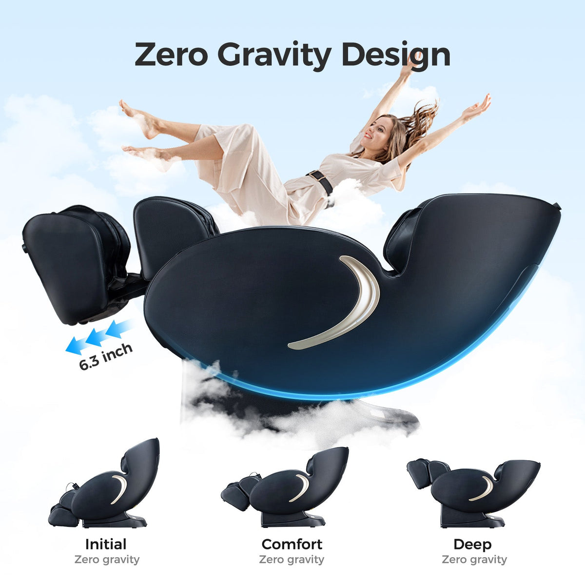 3D Zero Gravity Massage Chair with Voice Control