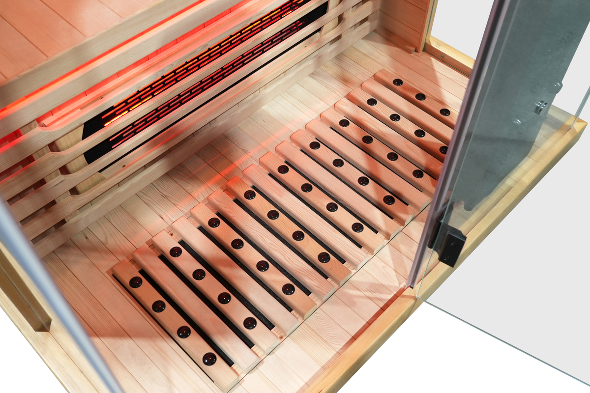 2-Person Full Spectrum Infrared Sauna with Red Light Therapy