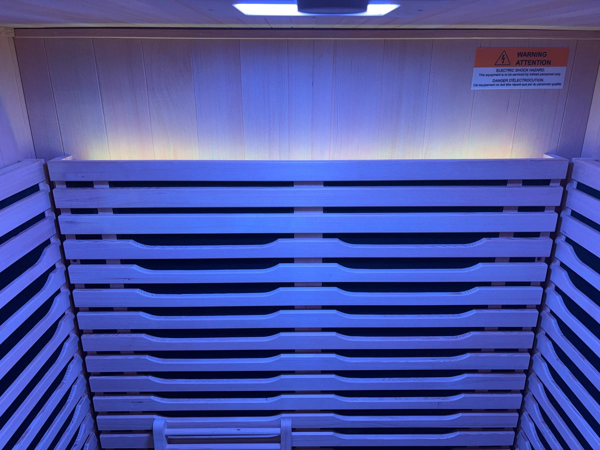 2-Person Full Spectrum Infrared Sauna with Red Glass Heater