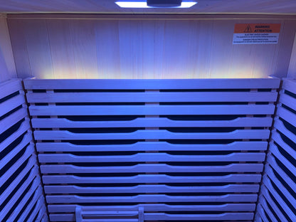 2-Person Full Spectrum Infrared Sauna with Red Glass Heater