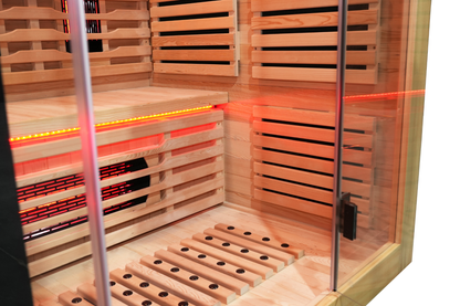 3-Person Full Spectrum Infrared Sauna with Red Light Therapy