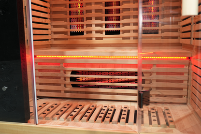 3-Person Full Spectrum Infrared Sauna with Red Light Therapy