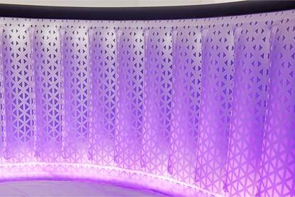 6-Person Inflatable Hot Tub with LED Lighting and 138 Air Jets