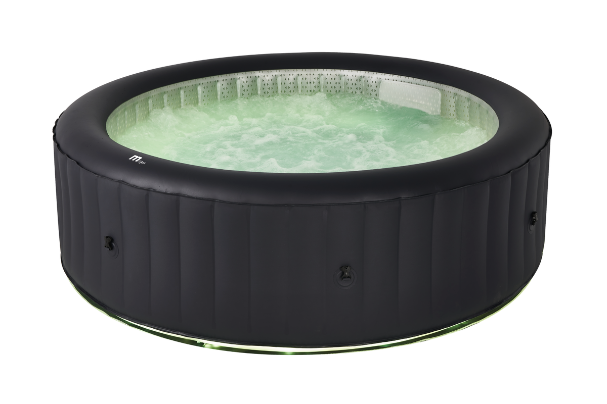 6-Person Inflatable Hot Tub with LED Lighting and 138 Air Jets
