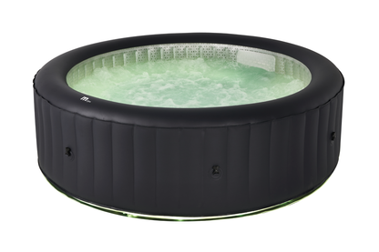 6-Person Inflatable Hot Tub with LED Lighting and 138 Air Jets