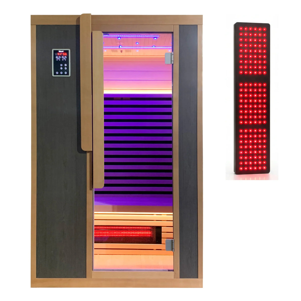 2-Person Full Spectrum Infrared Sauna with Red Light Therapy