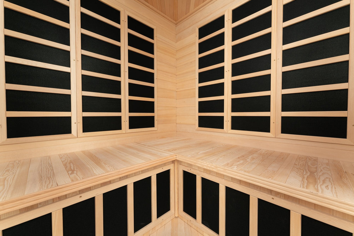 5-Person Far Infrared Sauna with 12 Heaters and Chromotherapy