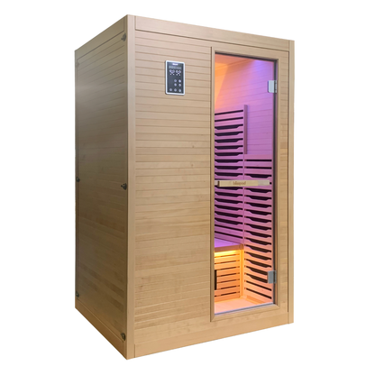 2-Person Full Spectrum Infrared Sauna with Red Light Therapy