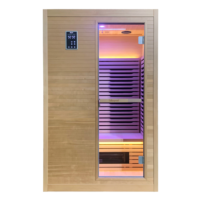 2-Person Full Spectrum Infrared Sauna with Red Light Therapy