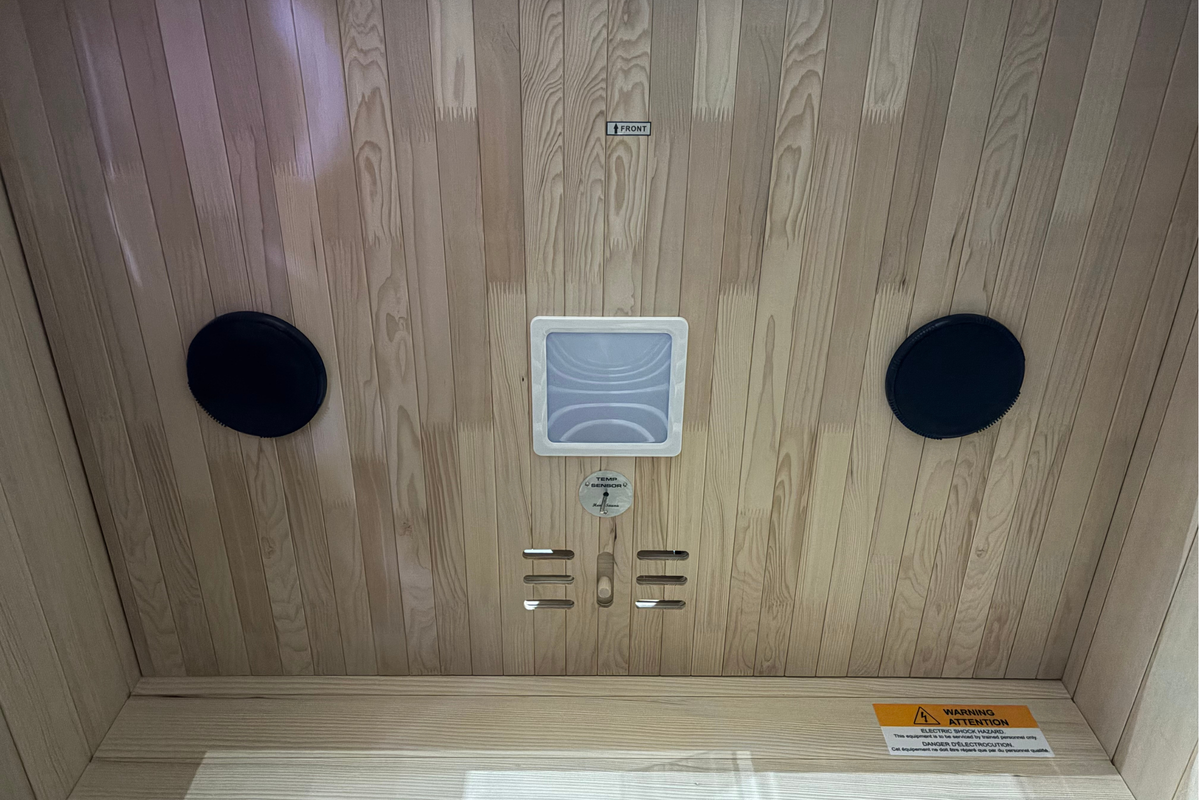 2-Person Infrared Sauna with Red Light Therapy and Chromotherapy