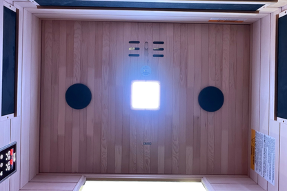2-Person Infrared Sauna with Red Light Therapy and Chromotherapy