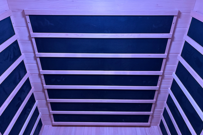 2-Person Infrared Sauna with Red Light Therapy and Chromotherapy