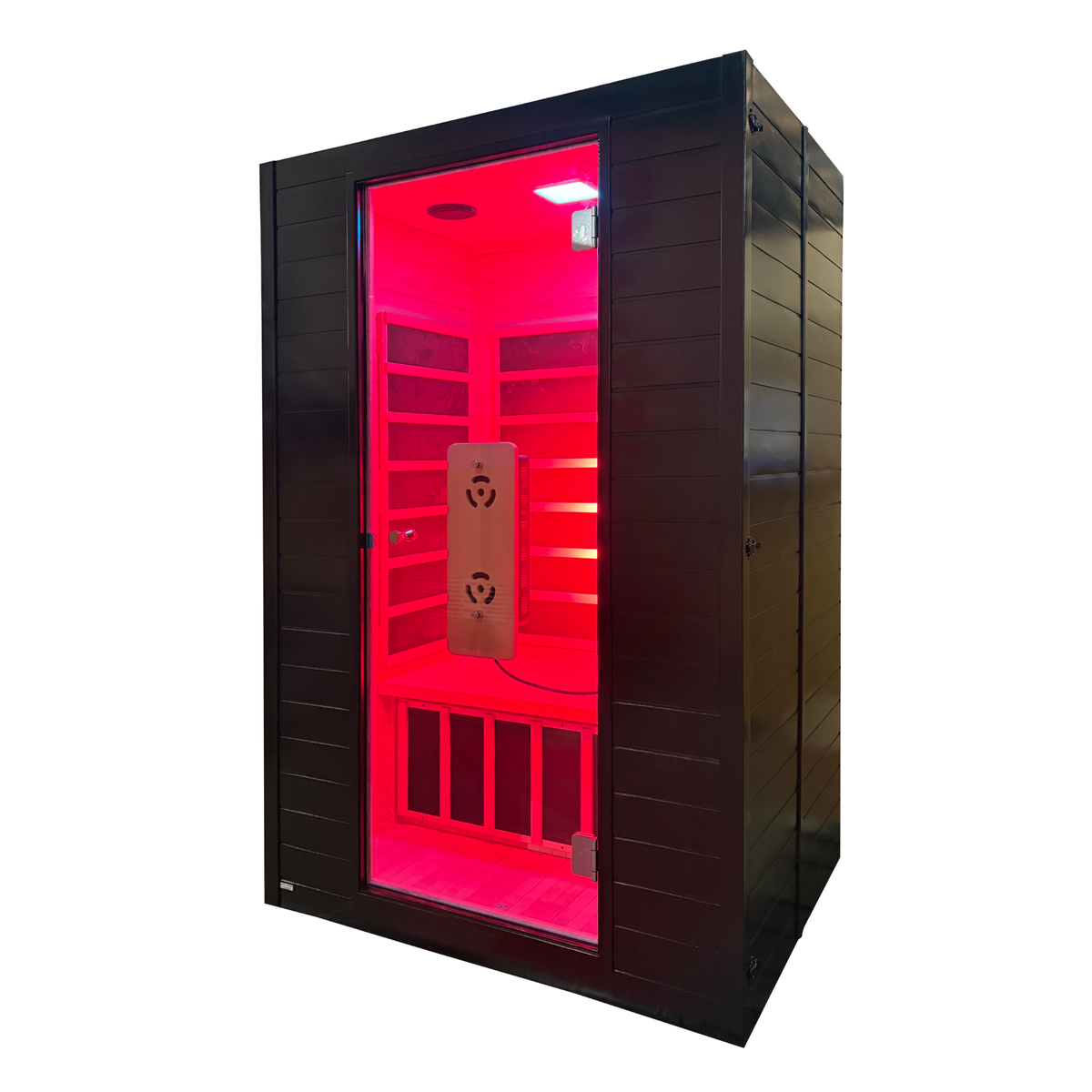 2-Person Infrared Sauna with Red Light Therapy and Chromotherapy