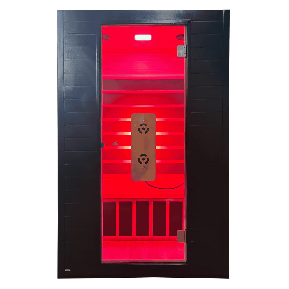 2-Person Infrared Sauna with Red Light Therapy and Chromotherapy