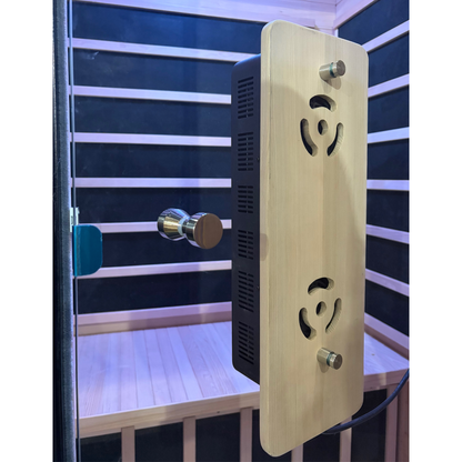 2-Person Infrared Sauna with Red Light Therapy and Chromotherapy