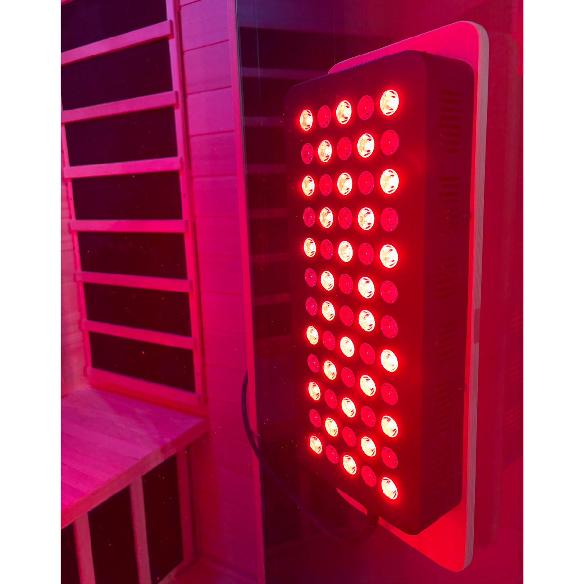 2-Person Infrared Sauna with Red Light Therapy and Chromotherapy