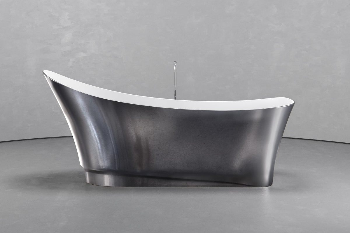 Freestanding Boat Shape Bathtub 70.9 x 29.5 in