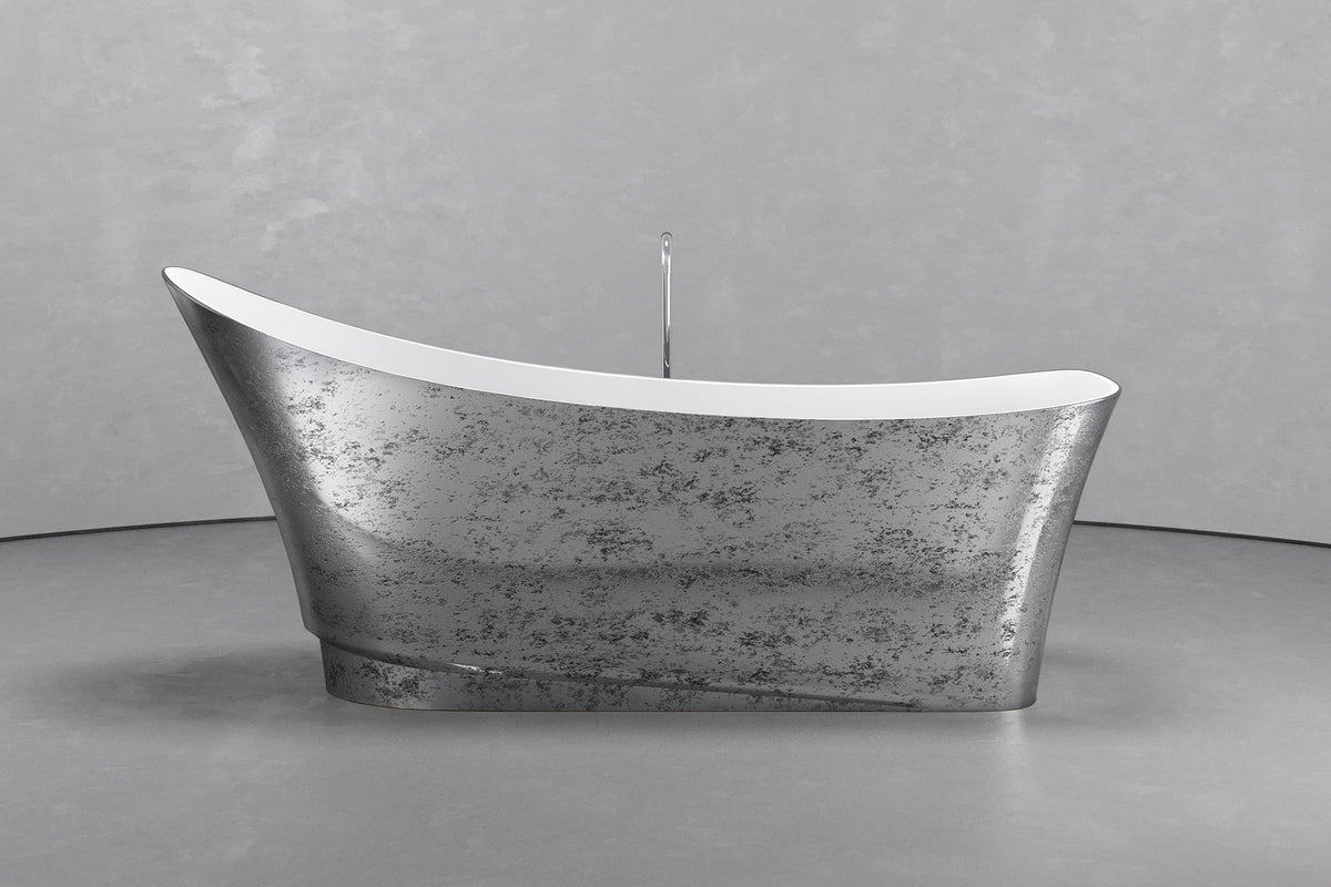 Freestanding Boat Shape Bathtub 70.9 x 29.5 in
