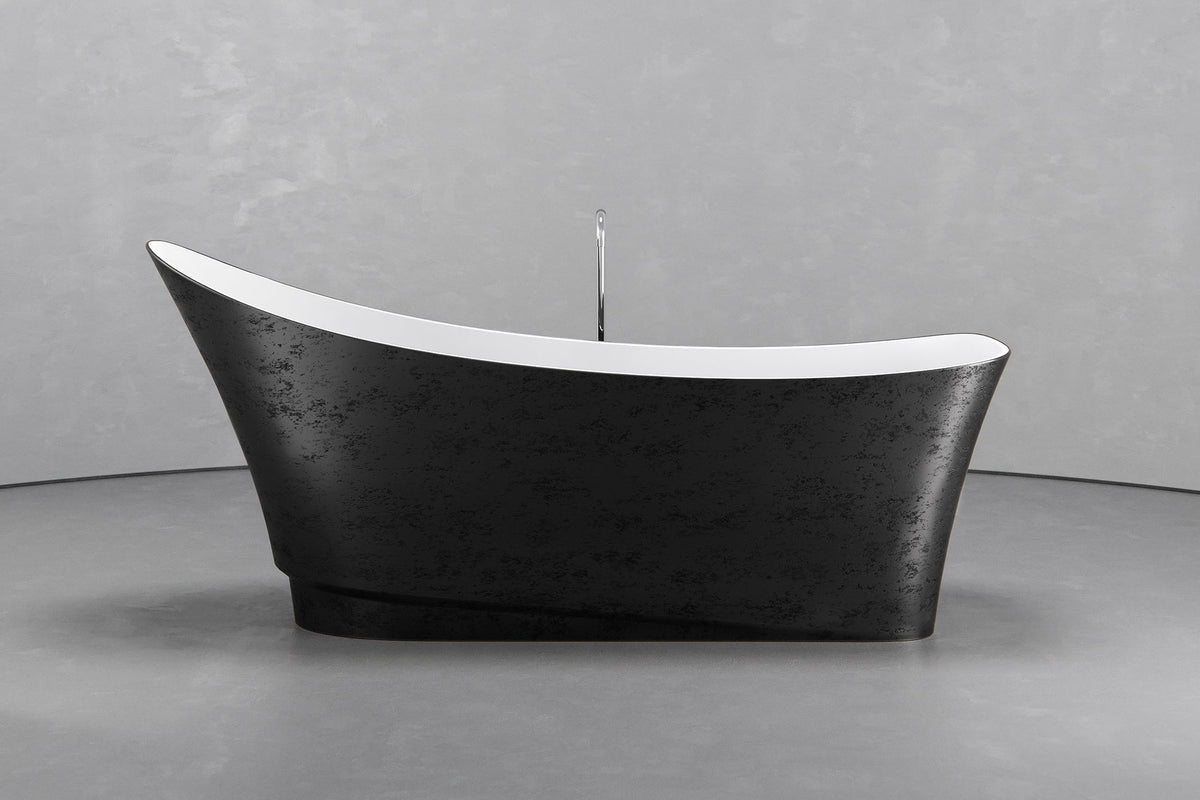 Freestanding Boat Shape Bathtub 70.9 x 29.5 in