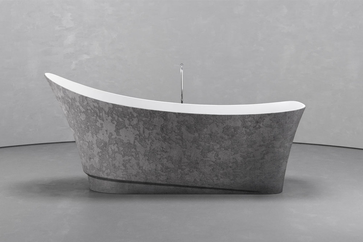 Freestanding Boat Shape Bathtub 70.9 x 29.5 in