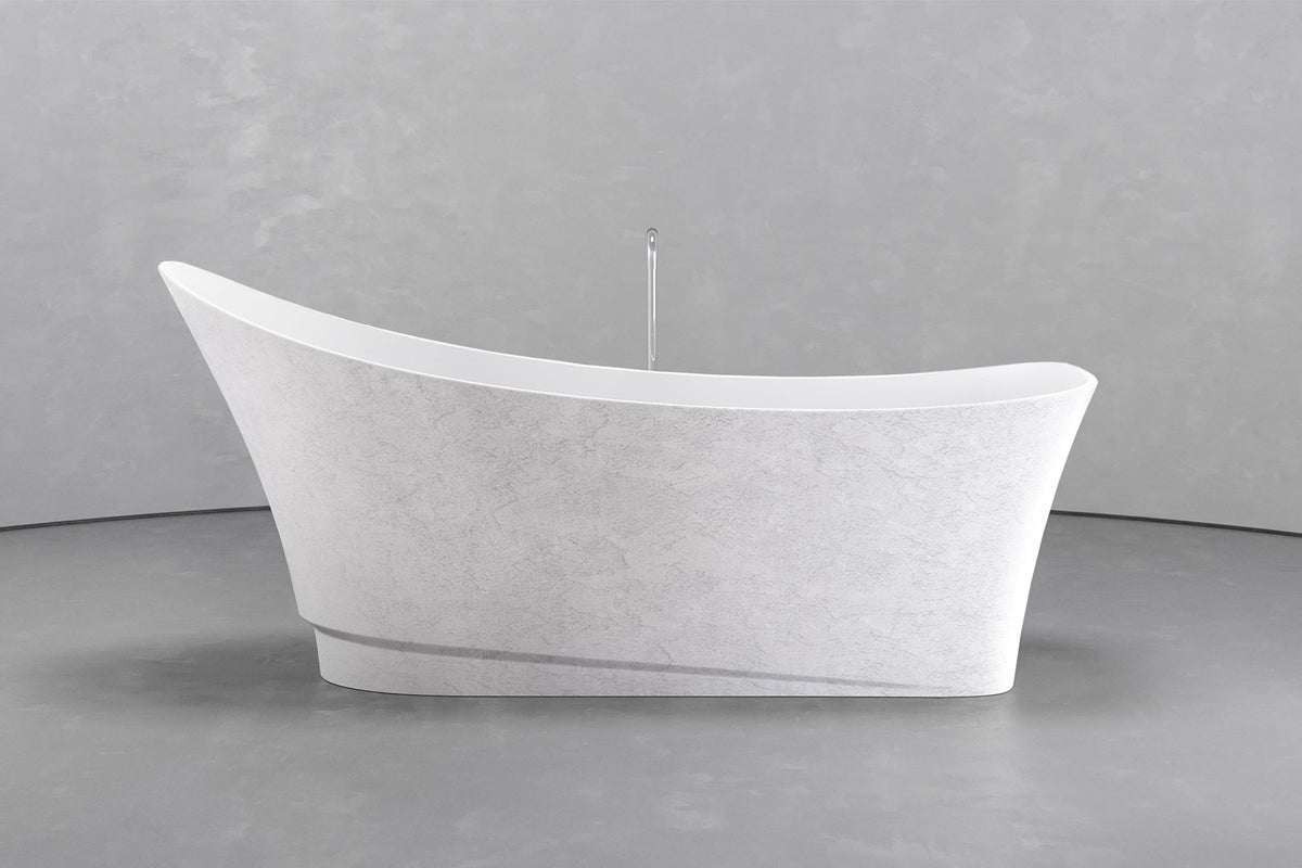 Freestanding Boat Shape Bathtub 70.9 x 29.5 in
