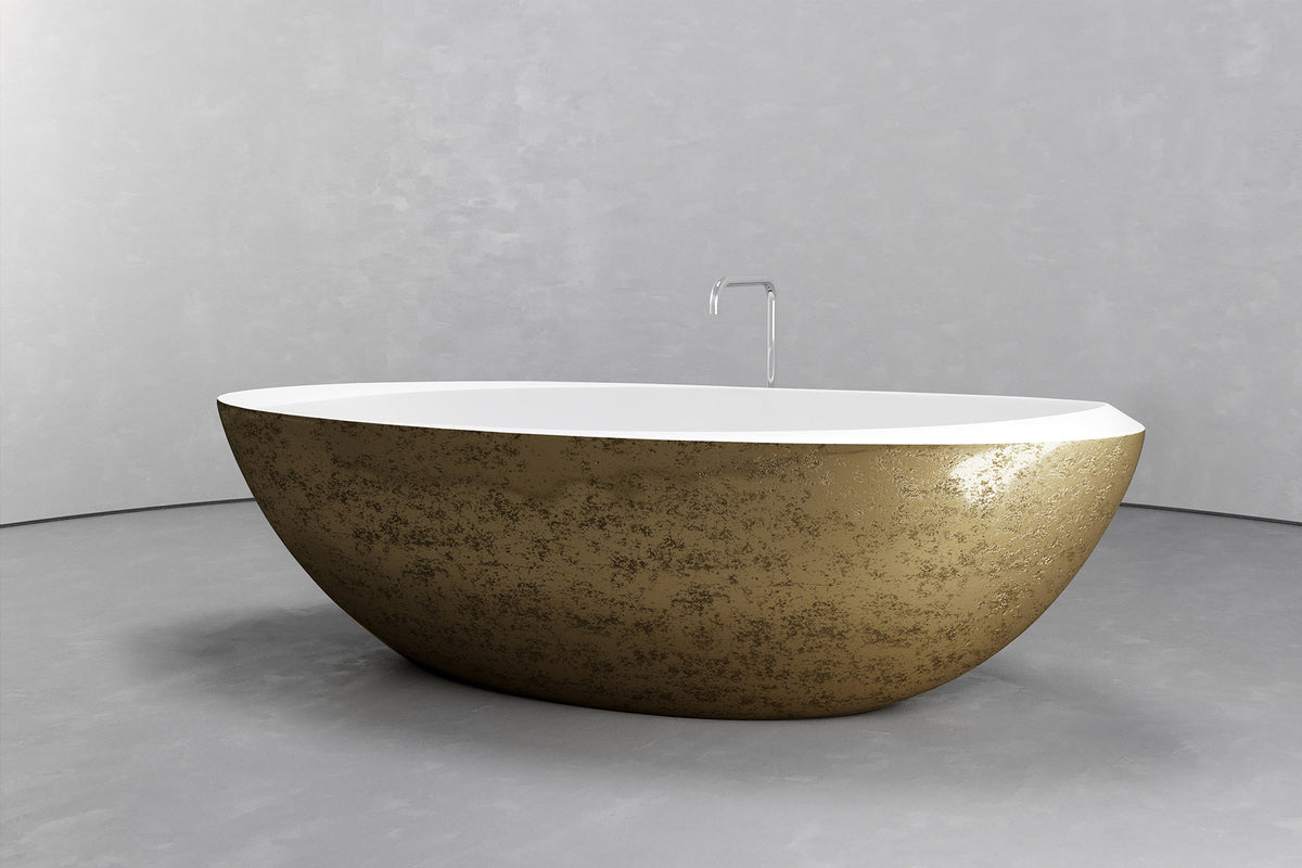 Freestanding Oval Bathtub, 74.8-Inch, 81.9-Gallon