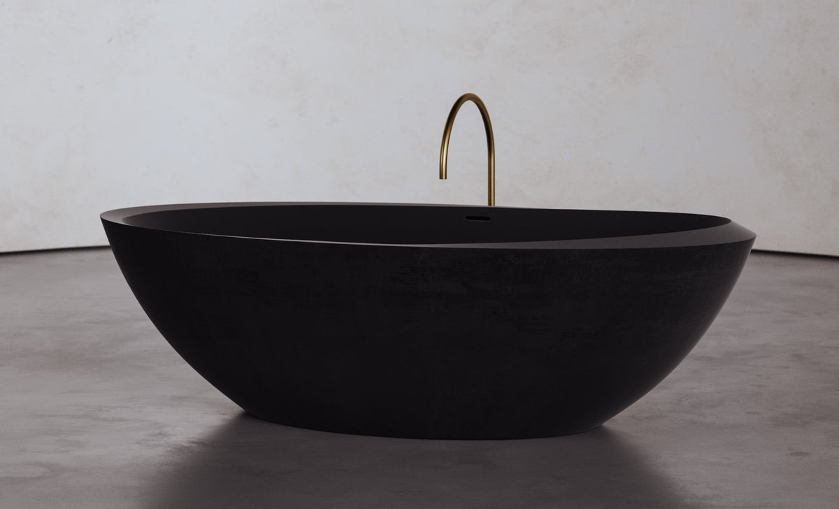 Freestanding Oval Bathtub, 74.8-Inch, 81.9-Gallon