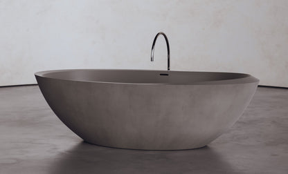 Freestanding Oval Bathtub, 74.8-Inch, 81.9-Gallon