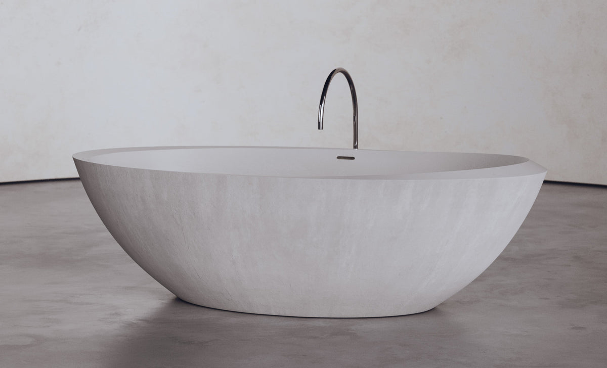 Freestanding Oval Bathtub, 74.8-Inch, 81.9-Gallon