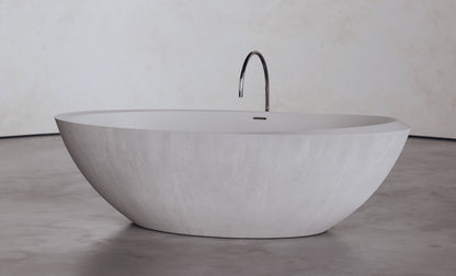 Freestanding Oval Bathtub, 74.8-Inch, 81.9-Gallon