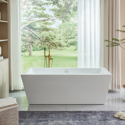 67" Acrylic Freestanding Soaking Bathtub