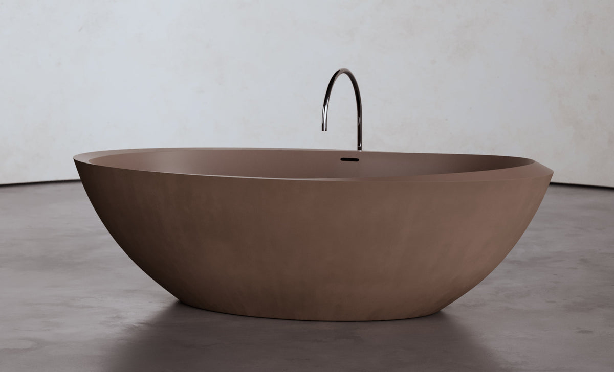 Freestanding Oval Bathtub, 74.8-Inch, 81.9-Gallon
