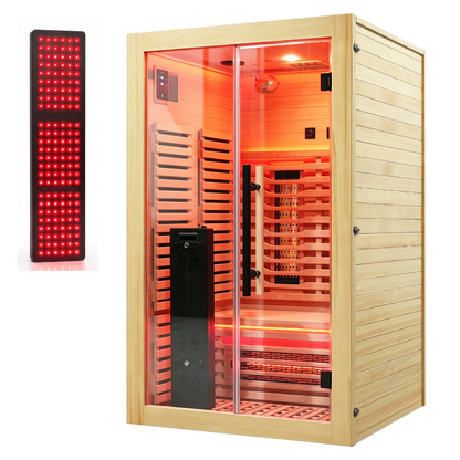 2-Person Full Spectrum Infrared Sauna with Red Light Therapy