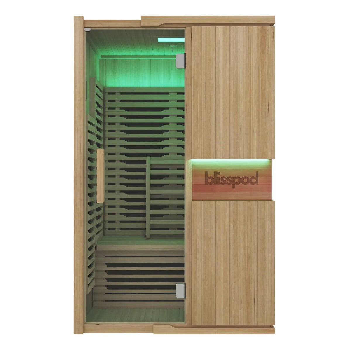 2-Person Full Spectrum Infrared Sauna with Red Glass Heater