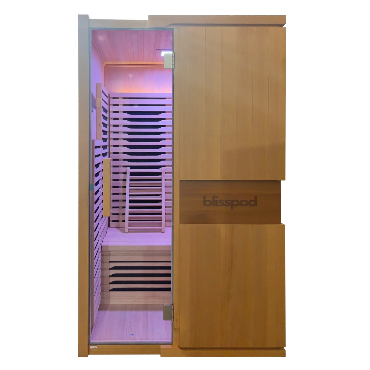 2-Person Full Spectrum Infrared Sauna with Red Glass Heater