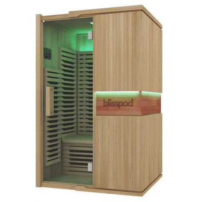 2-Person Full Spectrum Infrared Sauna with Red Glass Heater