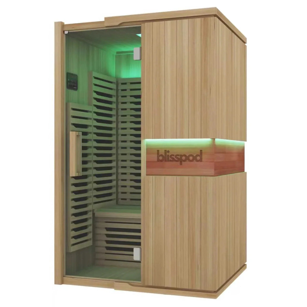 2-Person Full Spectrum Infrared Sauna with Red Glass Heater